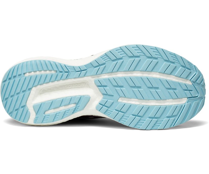 Saucony Triumph 19 Wide Women's Running Shoes Grey / Turquoise | Canada 213TCEV